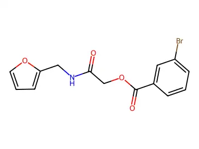 [2-(Furan-2-ylmethylamino)-2-oxoethyl] 3-bromobenzoate structure