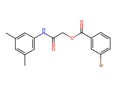 2-[(3,5-Dimethylphenyl)amino]-2-oxoethyl 3-bromobenzoate structure