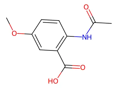 2-Acetamido-5-methoxybenzoic acid structure
