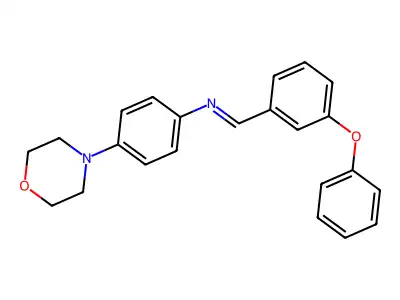 N-(4-morpholinophenyl)-N-[(E)-(3-phenoxyphenyl)methylidene]amine structure