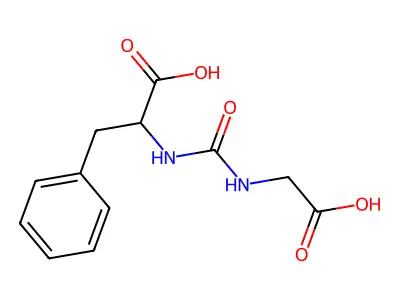 N-[(Carboxymethyl)carbamoyl]phenylalanine structure