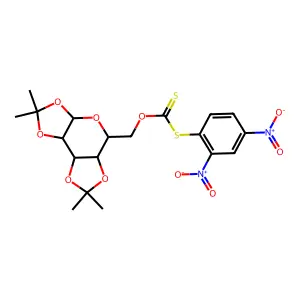 O-[(4,4,11,11-tetramethyl-3,5,7,10,12-pentaoxatricyclo[7.3.0.02,6]dodecan-8-yl)methyl] (2,4-dinitrophenyl)sulfanylmethanethioate structure