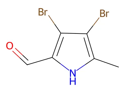 3,4-Dibromo-5-methyl-2-pyrrolecarboxaldehyde structure