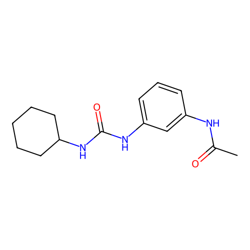 N-[3-(cyclohexylcarbamoylamino)phenyl]acetamide structure