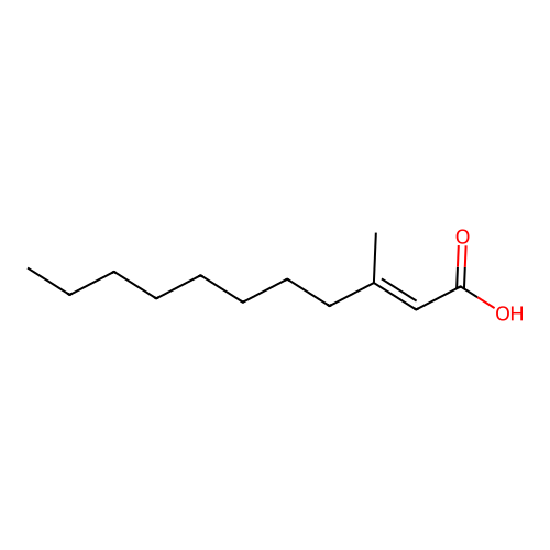 (E)-3-methylundec-2-enoic acid structure
