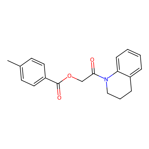2-(3,4-dihydroquinolin-1(2H)-yl)-2-oxoethyl 4-methylbenzoate structure