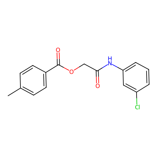 2-(3-Chloroanilino)-2-oxoethyl 4-methylbenzoate structure