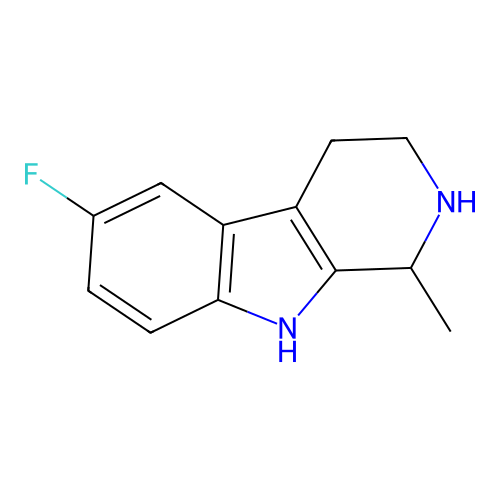 6-fluoro-1-methyl-2,3,4,9-tetrahydro-1H-pyrido[3,4-b]indole structure