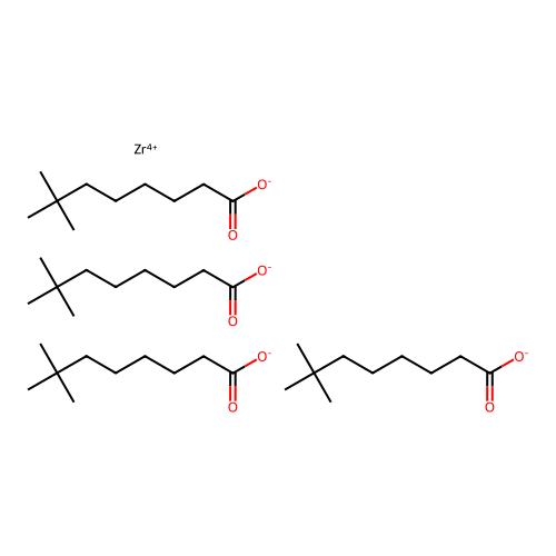Zirconium(4+) neodecanoate structure