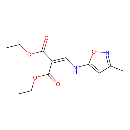 [[(3-Methyl-5-isoxazolyl)amino]methylene]malonic acid diethyl ester structure