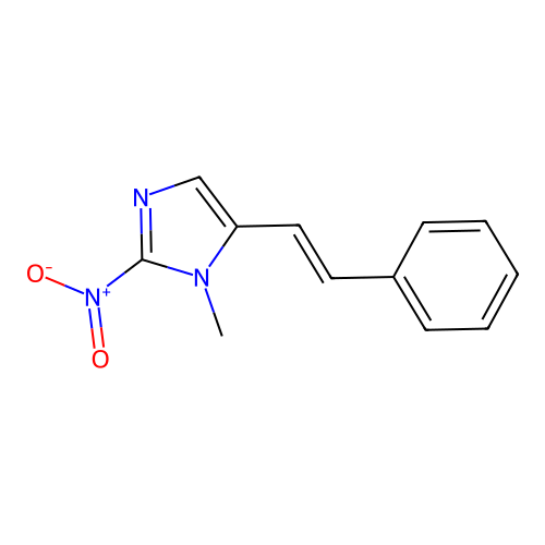 1H-Imidazole, 1-methyl-2-nitro-5-(2-phenylethenyl)- structure