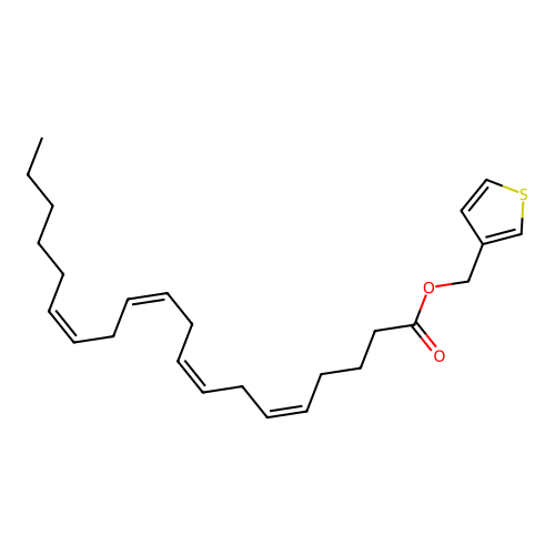 5Z,8Z,11Z,14Z-Eicosatetraenoic acid, 3-thienylmethyl ester structure