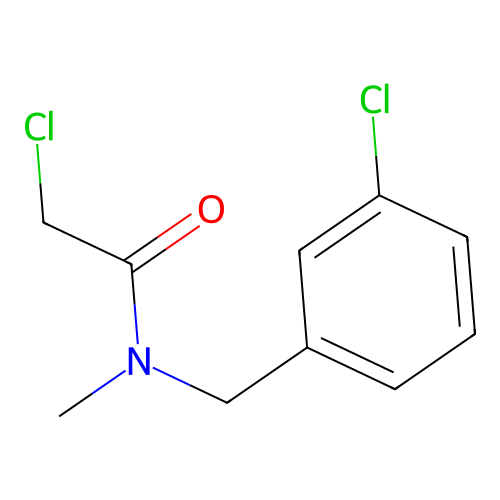2-chloro-N-((3-chlorophenyl)methyl)-N-methylacetamide structure