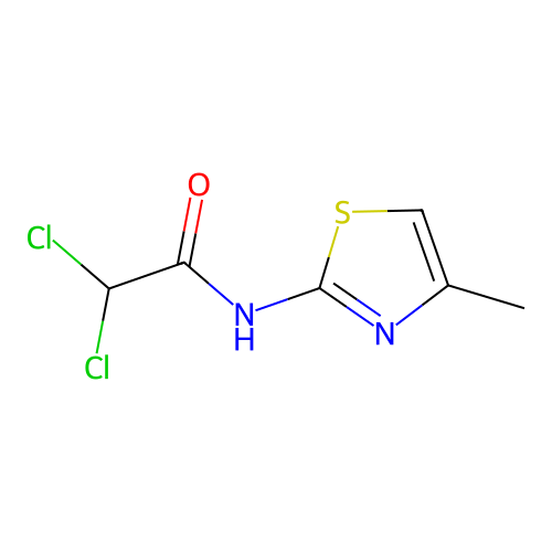 2,2-dichloro-N-(4-methyl-1,3-thiazol-2-yl)acetamide structure
