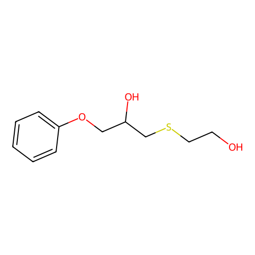 2-Propanol, 1-[(2-hydroxyethyl)thio]-3-phenoxy- structure