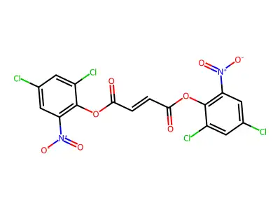 bis(2,4-dichloro-6-nitrophenyl) (E)-but-2-enedioate structure