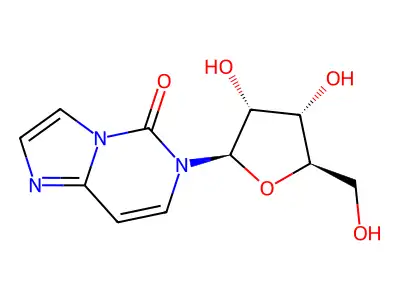 6-[3,4-Dihydroxy-5-(hydroxymethyl)oxolan-2-yl]imidazo[1,2-c]pyrimidin-5-one structure