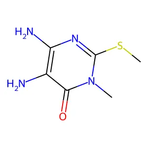 5,6-Diamino-3-methyl-2-(methylthio)pyrimidin-4(3H)-one structure