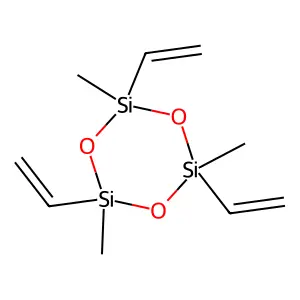 Cyclotrisiloxane, 2,4,6-triethenyl-2,4,6-trimethyl- structure