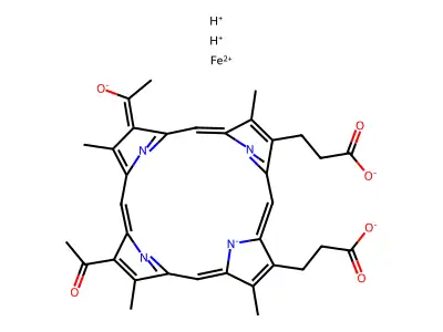Diacetyldeuteroheme structure