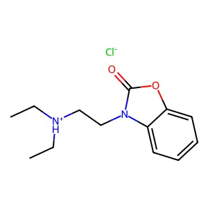 2-Benzoxazolinone, 3-(2-(diethylamino)ethyl)-, monohydrochloride structure