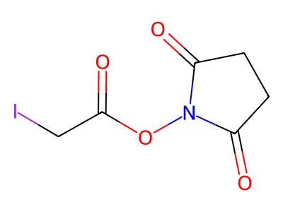 Iodoacetic acid N-hydroxysuccinimide ester structure