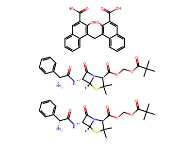 Pivampicillin pamoate structure