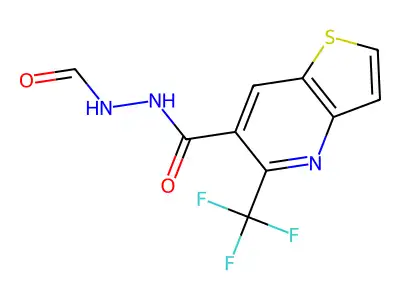 5-(Trifluoromethyl)thieno[3,2-B]pyridine-6-carboxylic acid, 2-formylhydrazide structure