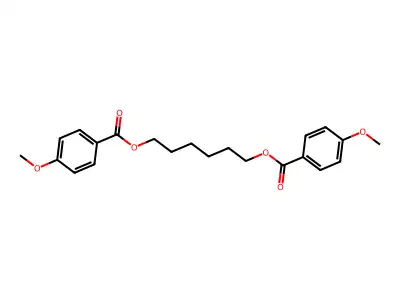 1,1'-(1,6-Hexanediyl) bis(4-methoxybenzoate) structure