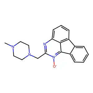 2-(4'-Methylpiperazino-1-methyl)-1,3-diazafluoranthene 1-oxide structure