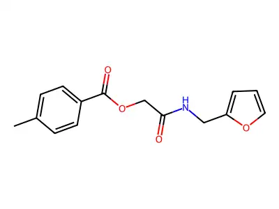 {[(Furan-2-yl)methyl]carbamoyl}methyl 4-methylbenzoate structure