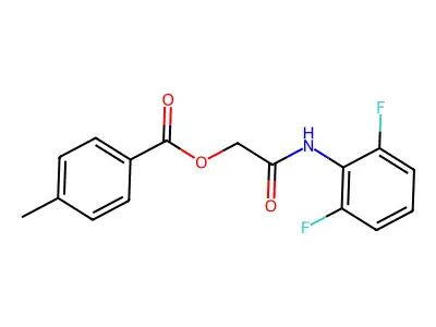 [2-(2,6-Difluoroanilino)-2-oxoethyl] 4-methylbenzoate structure