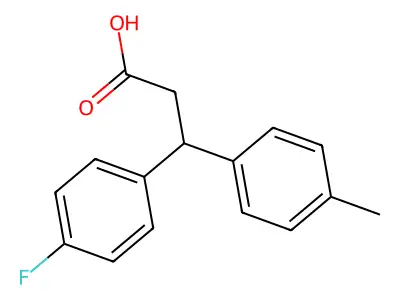 3-(p-Fluorophenyl)-3-(p-tolyl)propionic acid structure