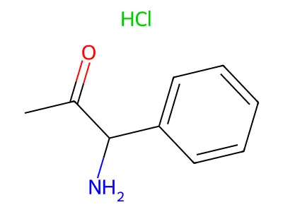 1-Amino-1-phenylpropan-2-one hydrochloride structure