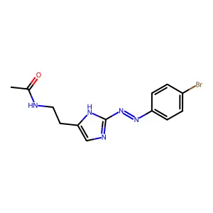 Histamine, N-acetyl-2-[4-bromophenylazo]- structure