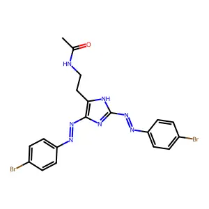 N-[2-[(2Z)-5-[(4-bromophenyl)diazenyl]-2-[(4-bromophenyl)hyd structure