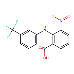 3-Nitro-2-[3-(trifluoromethyl)anilino]benzoic acid structure