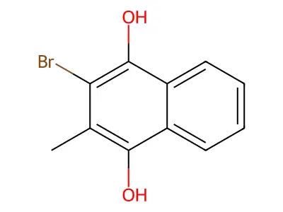 2-Bromo-3-methyl-1,4-naphthalenediol structure