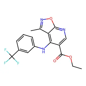 ethyl 3-methyl-4-[3-(trifluoromethyl)anilino]-[1,2]oxazolo[5 structure