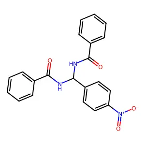 N-[benzamido-(4-nitrophenyl)methyl]benzamide structure