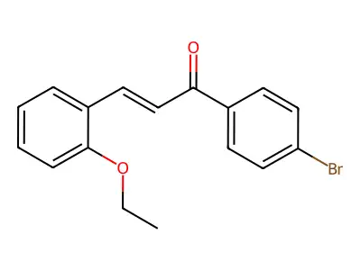 (2E)-1-(4-bromophenyl)-3-(2-ethoxyphenyl)prop-2-en-1-one structure