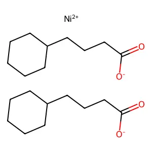 Cyclohexanebutanoic acid, nickel(2+) salt (2:1) structure