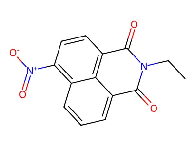 2-ethyl-6-nitro-1H-benzo[de]isoquinoline-1,3(2H)-dione structure