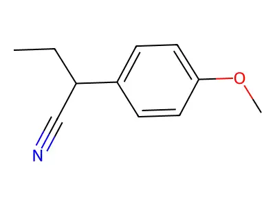 DL-2-(4-Methoxyphenyl)butyronitrile structure