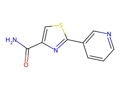 2-Pyridin-3-yl-1,3-thiazole-4-carboxamide structure