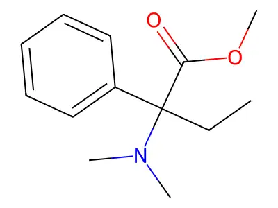 Methyl 2-(dimethylamino)-2-phenylbutyrate structure