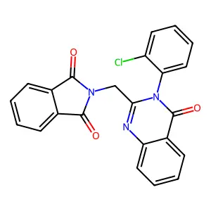 2-[[3-(2-Chlorophenyl)-4-oxoquinazolin-2-yl]methyl]isoindole-1,3-dione structure