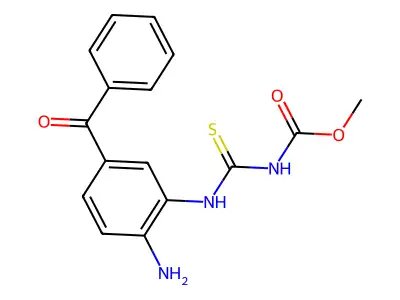 4-Amino-3-(3'-methoxycarbonyl-2'-thioureido)benzophenone structure