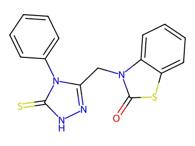 3-[(5-Thioxo-4-phenyl-1H-1,2,4-triazole-3-yl)methyl]benzothiazole-2(3H)-one structure