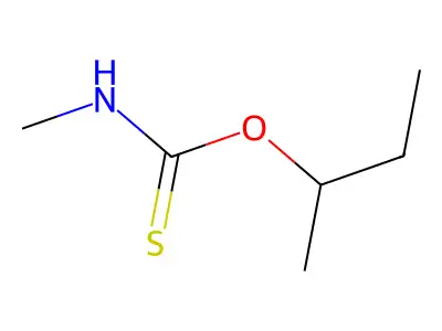 Carbamothioic acid, N-methyl-, O-(1-methylpropyl) ester structure